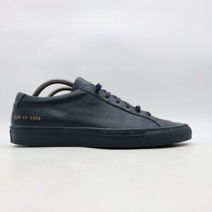 Common Projects Achilles Men's Size EU 43 Blue Navy Leather Low Top Sneakers